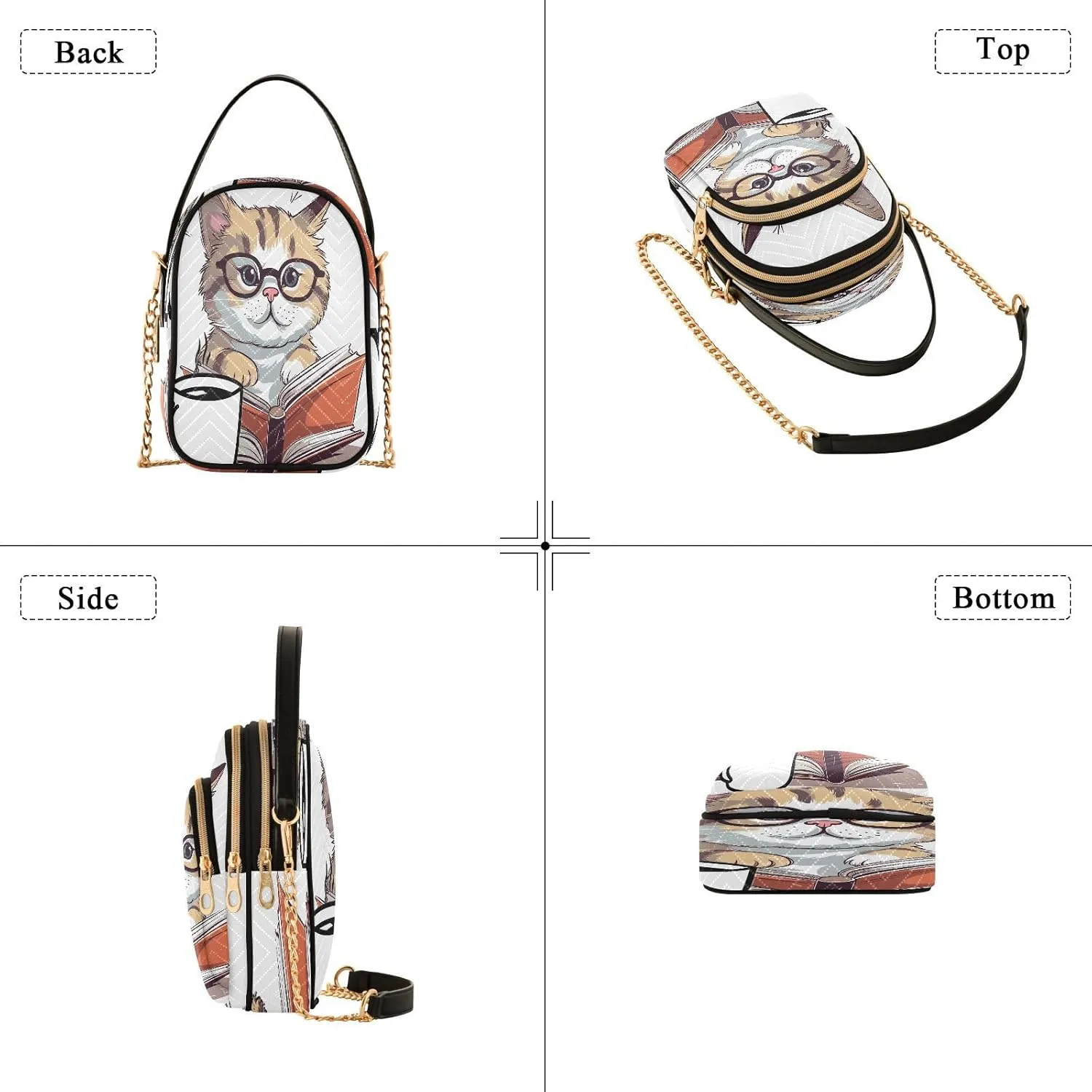 JSTEL Small Crossbody Bag for Women with Compartments,Long Strap Crossbody Purse Polyester Phone Purse Wallet