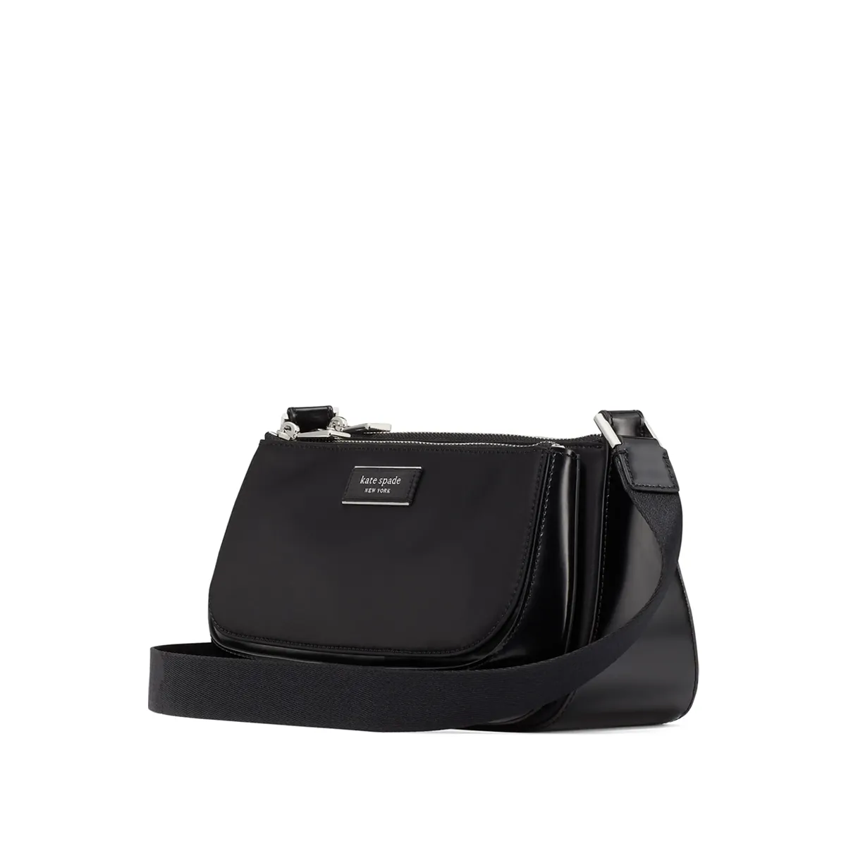 Kate Spade Sam Icon Nylon East West Medium Crossbody - Black