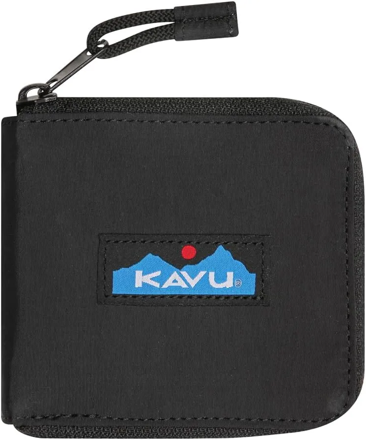 KAVU White Water Bifold Zip Wallet - Blackout