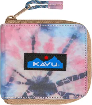 KAVU White Water Bifold Zip Wallet - Spiral Tie Dye