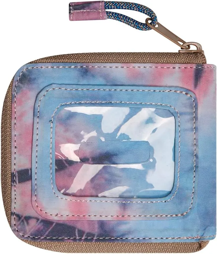 KAVU White Water Bifold Zip Wallet - Spiral Tie Dye