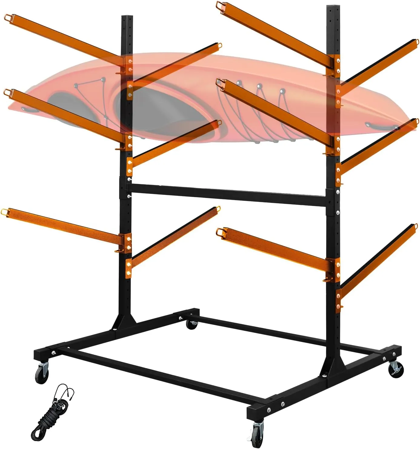 Kayak Storage Rack, Heavy Duty Freestanding Sup Storage Stand, Storage Rack for Kayaks, SUPs, Canoe and Paddleboard for Indoor, Outdoor, Garage, Shed, Dock…(Wood)