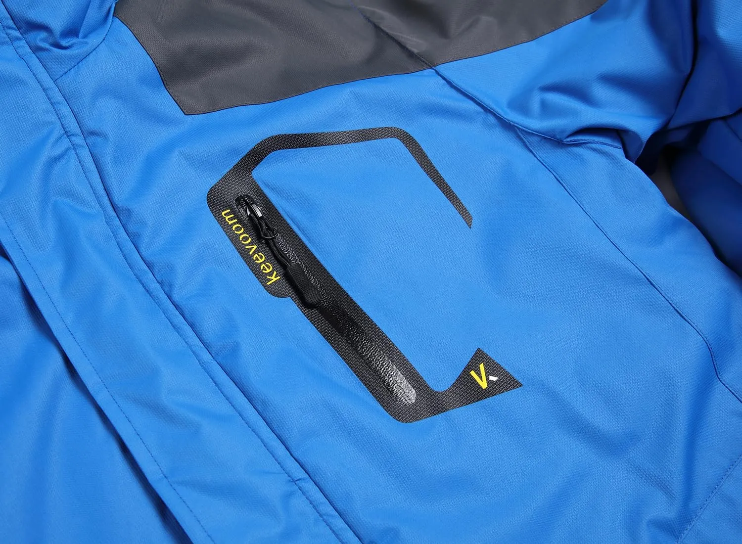Keevoom Mens Winter Jackets Ski Snow Coats Warm Waterproof Hooded Raincoats Snowboarding Windproof Lined Windbreaker