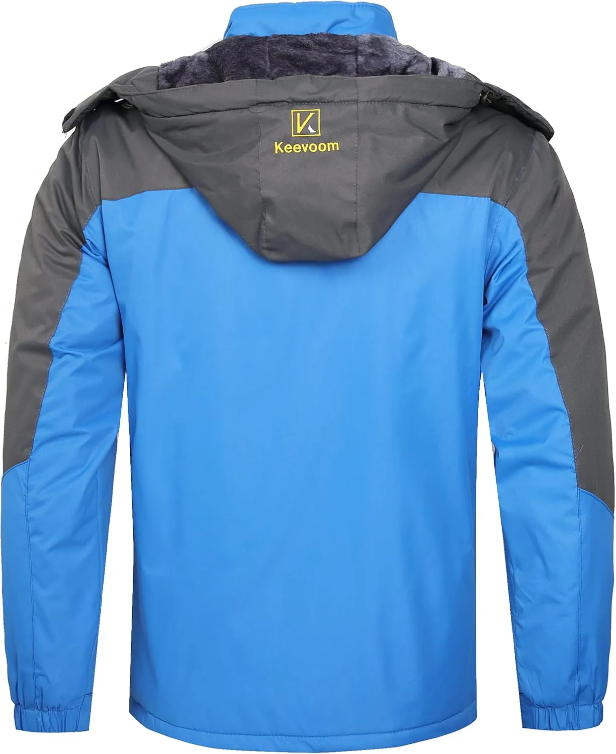Keevoom Mens Winter Jackets Ski Snow Coats Warm Waterproof Hooded Raincoats Snowboarding Windproof Lined Windbreaker