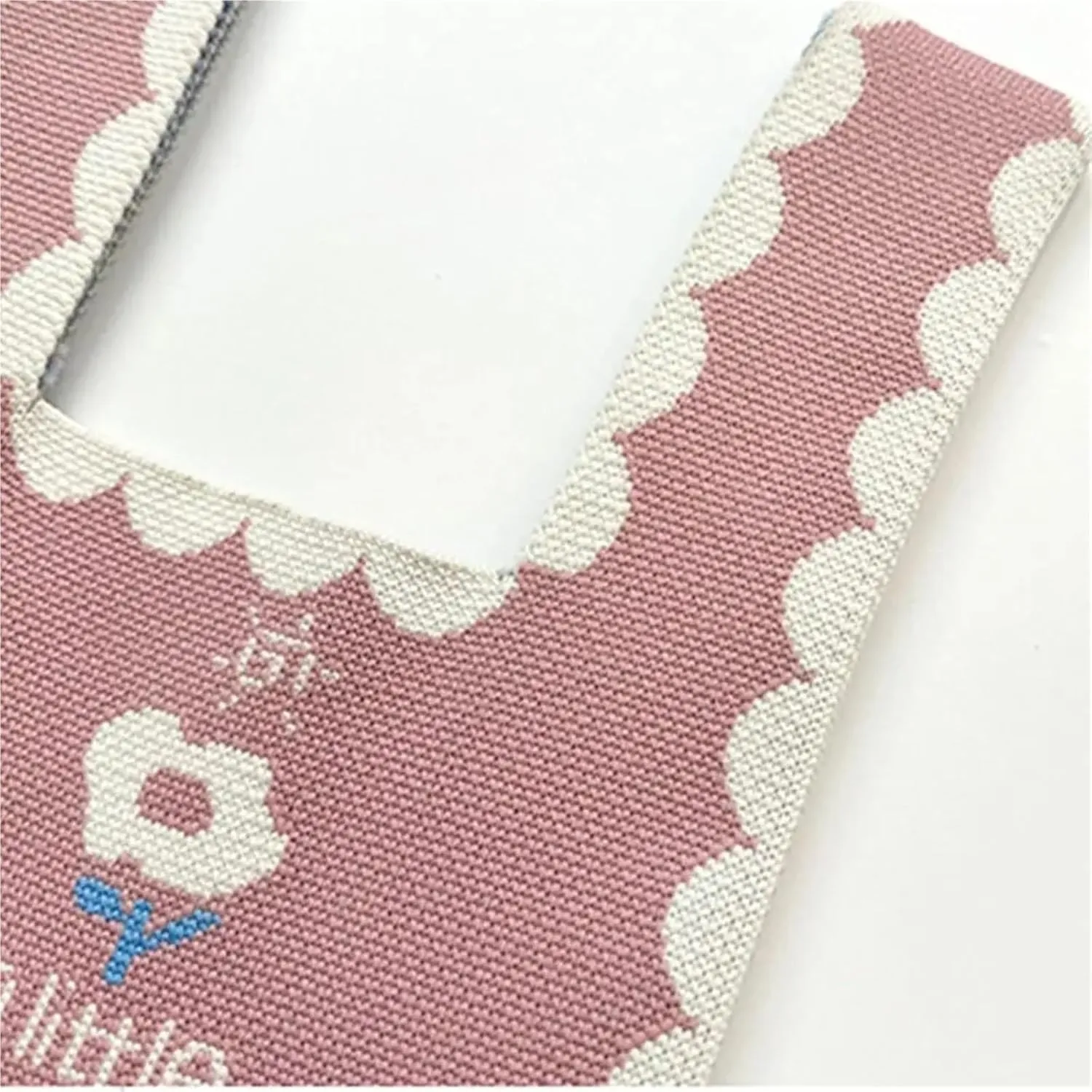 Knot Wrist Bag Knit Handbag Women Knot Wrist Bag Casual Color Wide Tote Bag Student Shopping Bag For Women