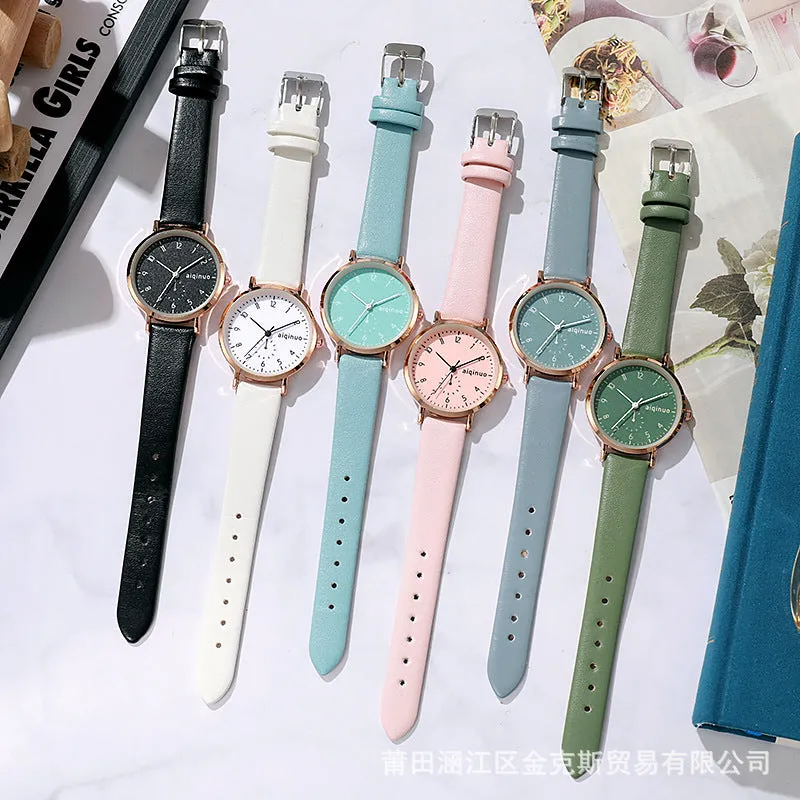 Korean-Style Exam Watch – Simple Waterproof Student