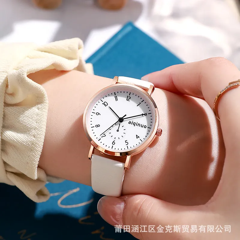 Korean-Style Exam Watch – Simple Waterproof Student