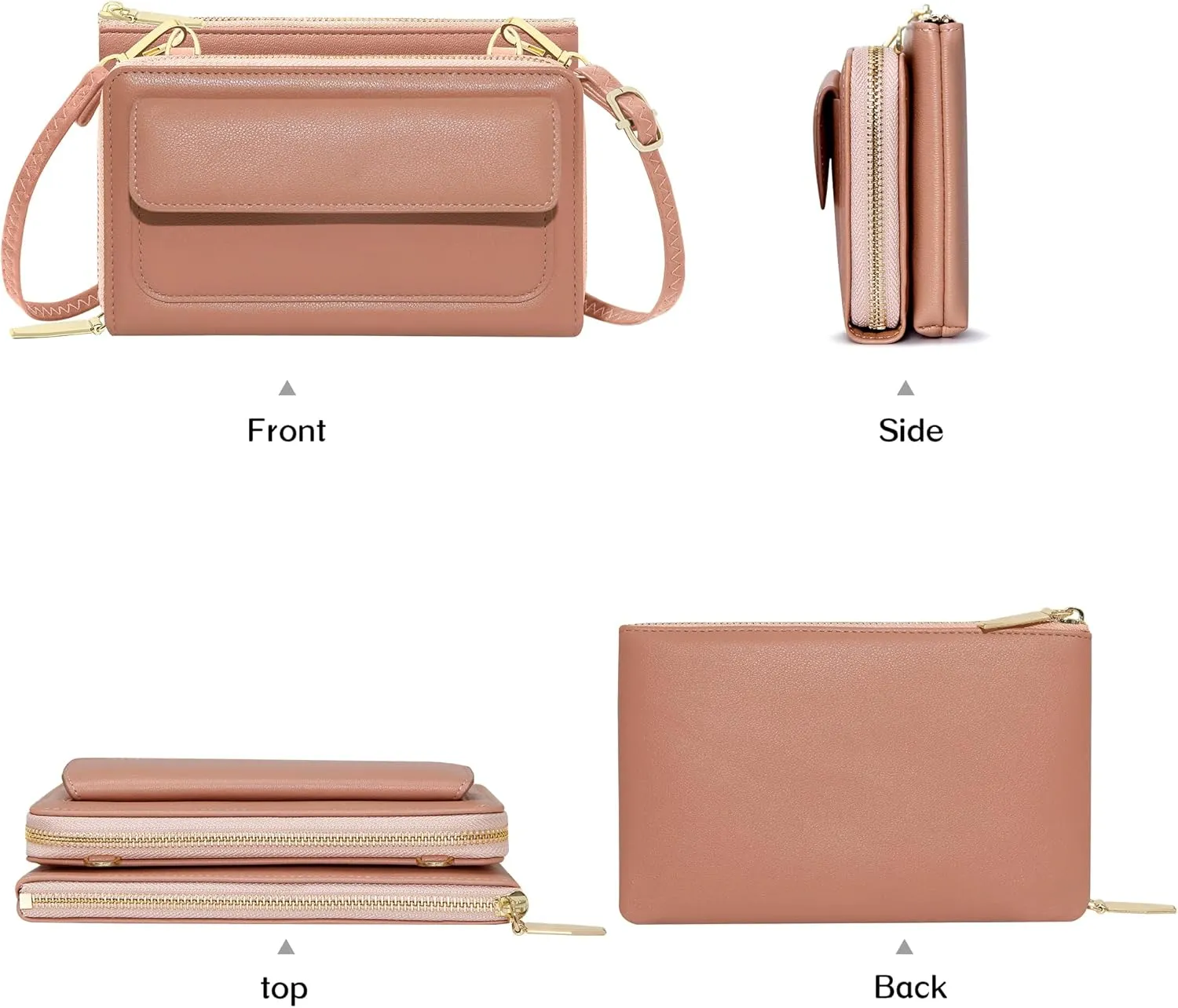 KUKOO Small Crossbody Bag for Women Cell Phone Wallet Purse Mini Shoulder Handbags with Card Slots