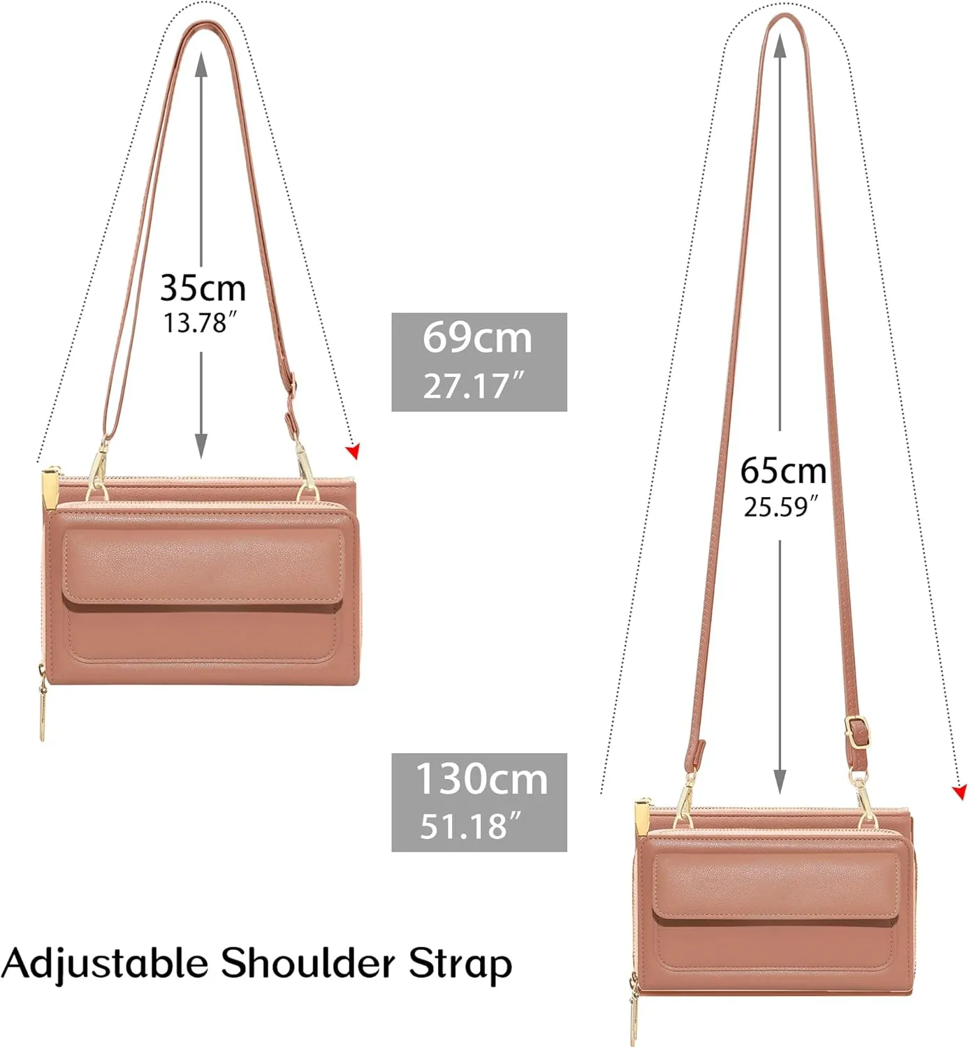 KUKOO Small Crossbody Bag for Women Cell Phone Wallet Purse Mini Shoulder Handbags with Card Slots