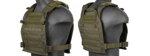 Lancer Tactical CA-883 Lightweight Plate Carrier, OD Green – MOLLE Tactical Vest with Adjustable Straps