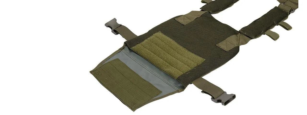 Lancer Tactical CA-883 Lightweight Plate Carrier, OD Green – MOLLE Tactical Vest with Adjustable Straps