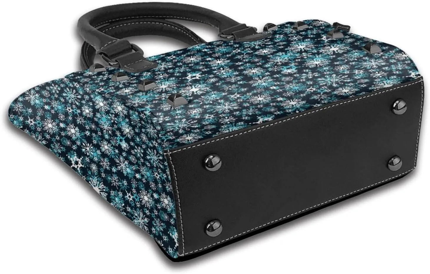 Large Capacity Shoulder Bag for Women PU Leather Shoulder Tote Handbag Studded Clutch Bag
