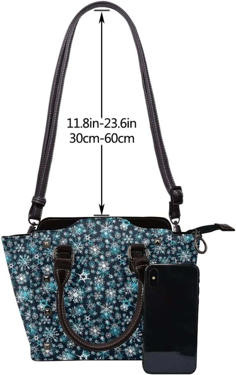 Large Capacity Shoulder Bag for Women PU Leather Shoulder Tote Handbag Studded Clutch Bag