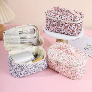 Large Capacity Wind Floral Portable Good-looking Cosmetic Bags