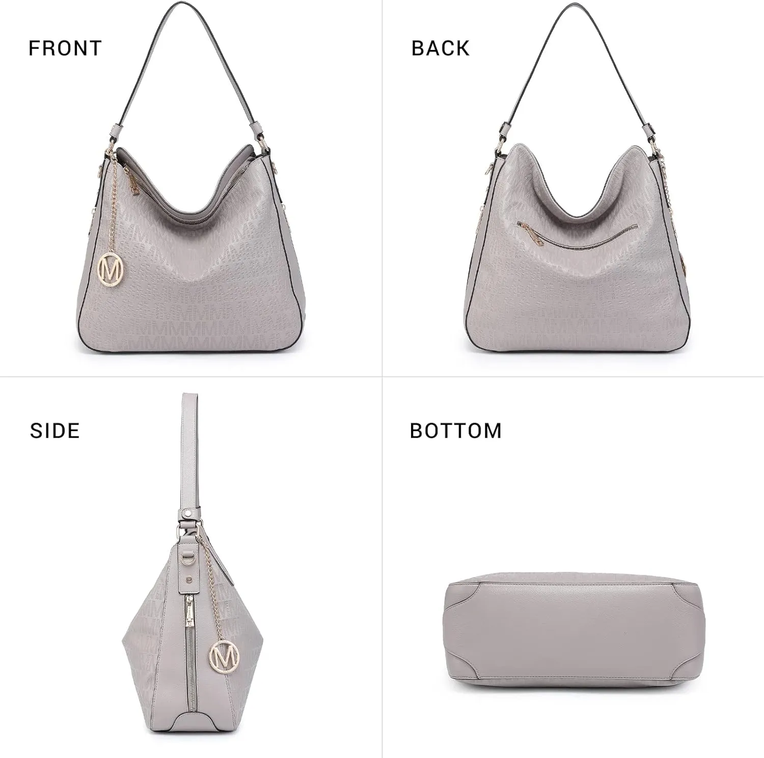 Large Hobo Bags for Women Designer Crossbody Shoulder Purses PU Leather Tote Handbags with Wallet