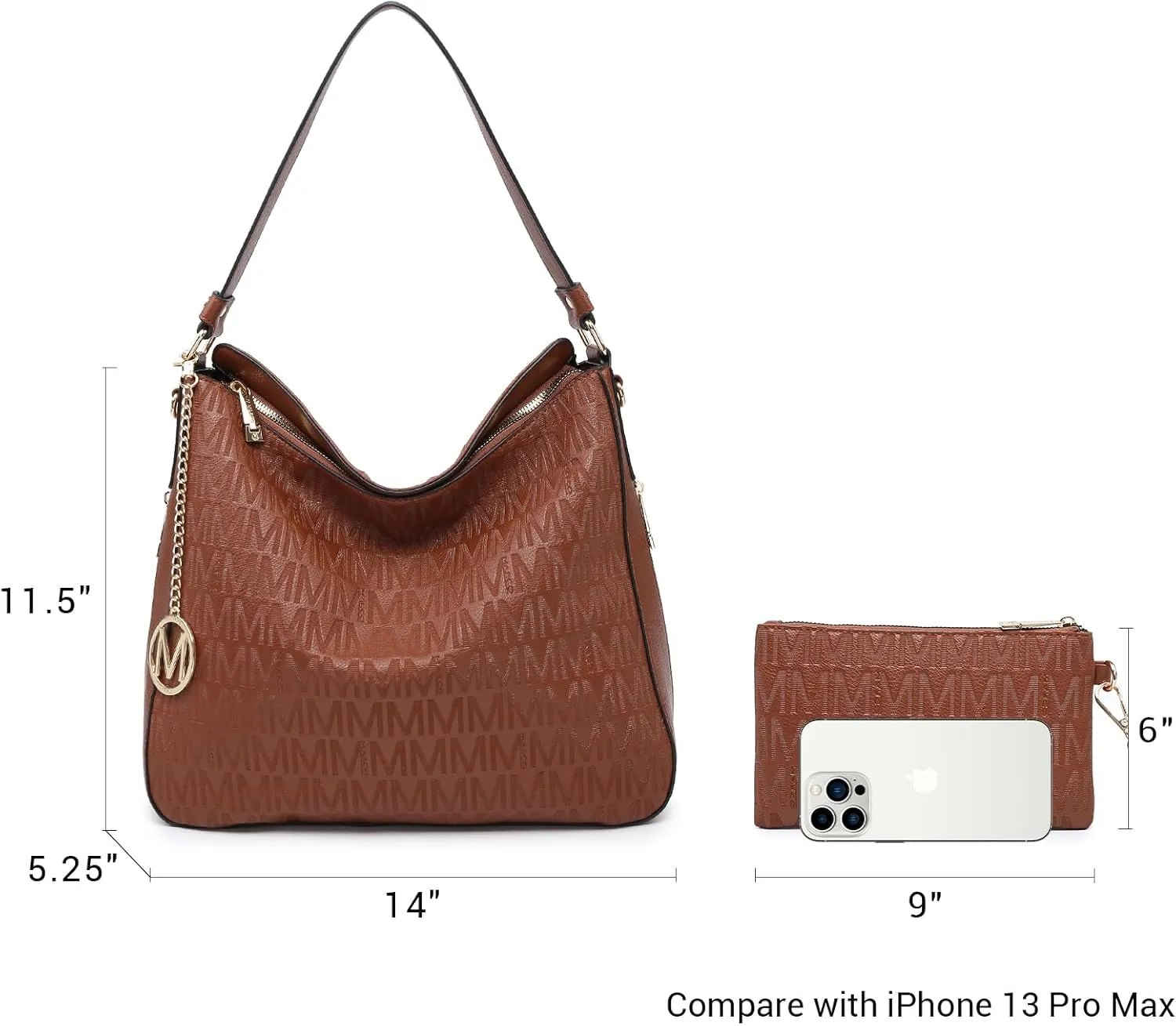 Large Hobo Bags for Women Designer Crossbody Shoulder Purses PU Leather Tote Handbags with Wallet