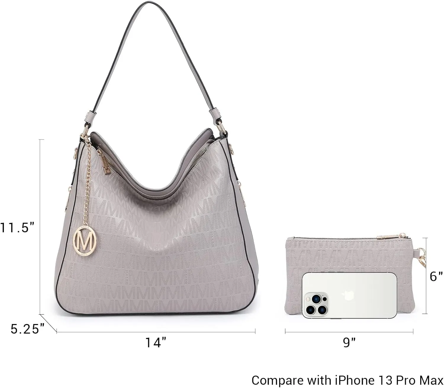 Large Hobo Bags for Women Designer Crossbody Shoulder Purses PU Leather Tote Handbags with Wallet