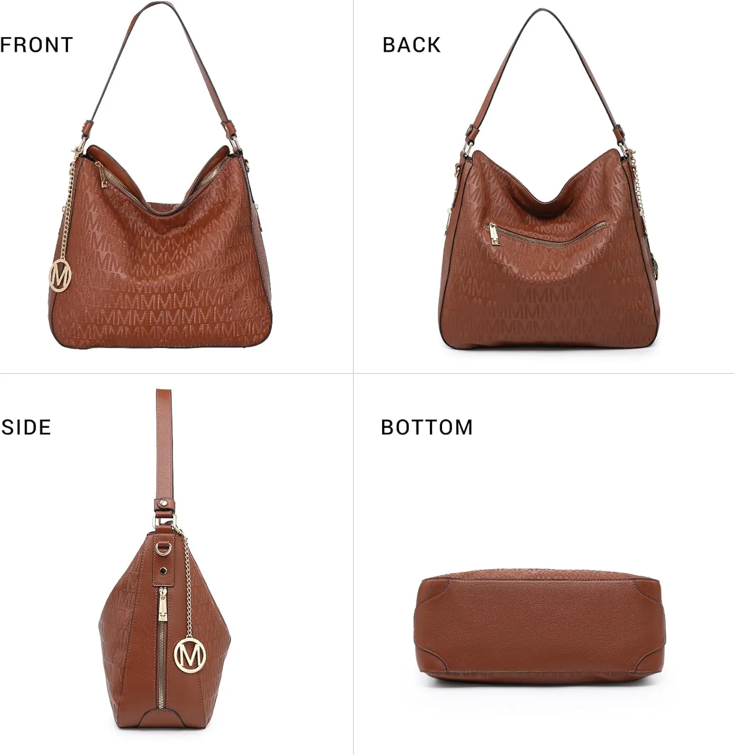 Large Hobo Bags for Women Designer Crossbody Shoulder Purses PU Leather Tote Handbags with Wallet