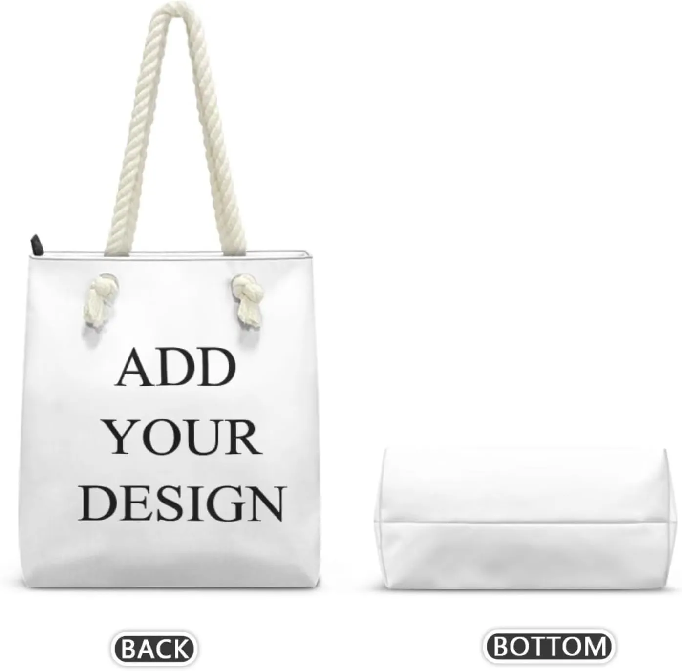 Large Tote Handbags for Women Reusable Grocery Bag Zipper Closure Storage Bag for Daily