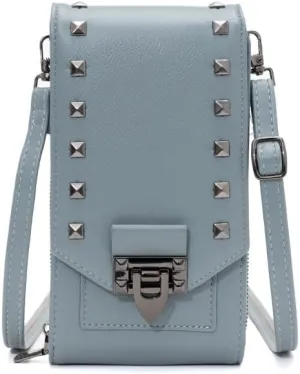 Leather Crossbody Bags for Women, Small Crossbody Phone Bags Cellphone Wallet Purse for Women, Fashion Rivet Bag