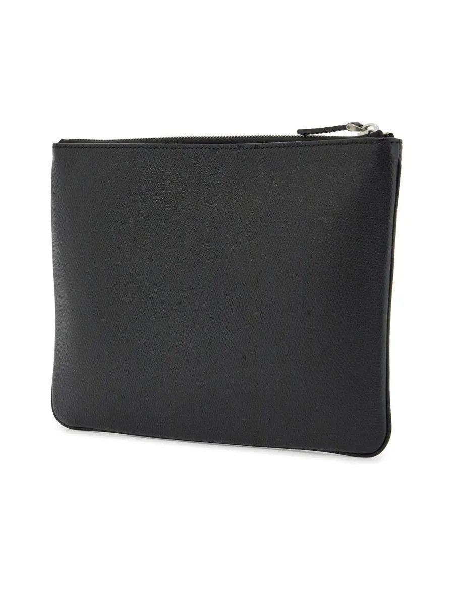 Leather Minimalist Pouch With Zip