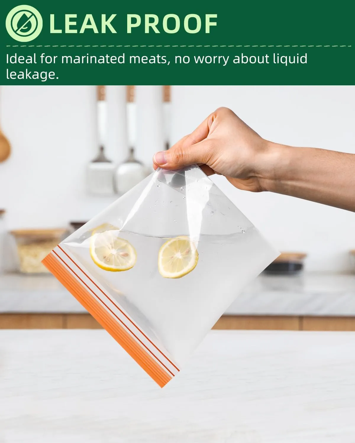 Lerine 20 Pack Reusable Freezer Bags Dishwasher Microwave Safe, Stand Up BPA Free Reusable Sandwich Bags, Silicone Free Leakproof Food Storage Bags for Meal Prep - 8Gallon 7Sandwich 5Snack