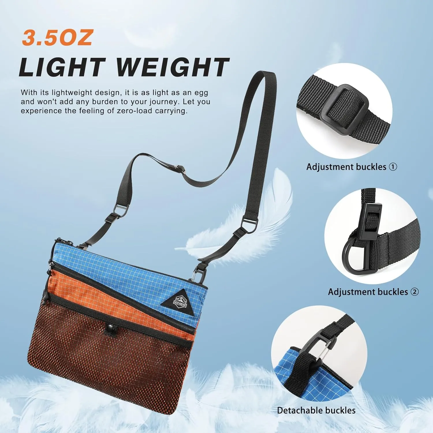 Lightweight Crossbody Bag Waterproof Women Shoulder Bag Men Small Crossbody Purse Suitable for Travel, Commuting