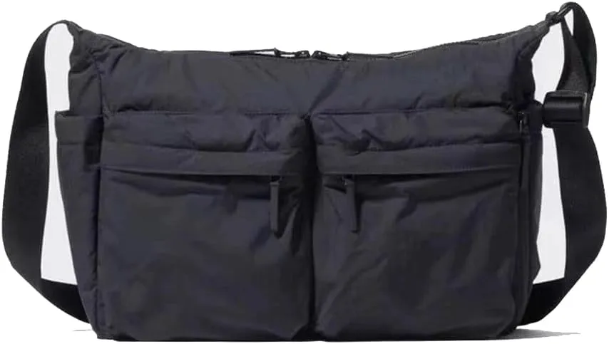 Lightweight Nylon Sling Bag for 13-Inch Laptop, Multi-Pocket Design, Adjustable Strap, Unisex Casual Crossbody Bag