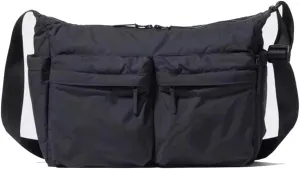 Lightweight Nylon Sling Bag for 13-Inch Laptop, Multi-Pocket Design, Adjustable Strap, Unisex Casual Crossbody Bag