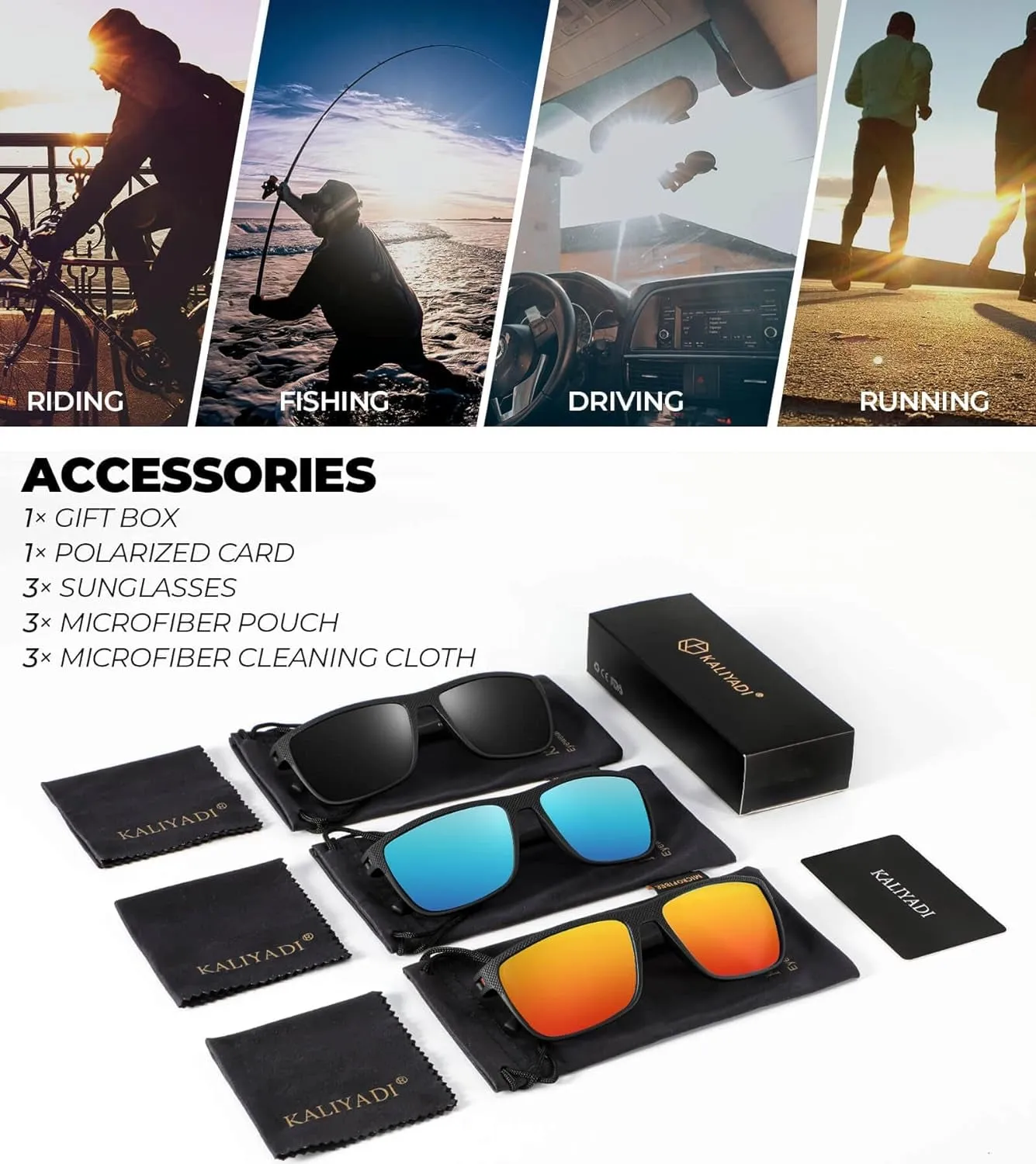 Lightweight Polarized Sunglasses with UV Protection