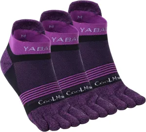 likloks Toe Socks for Women and Men - Athletic Running Coolmax Five Finger Ankle Socks - Soft Comfortable and Breathable