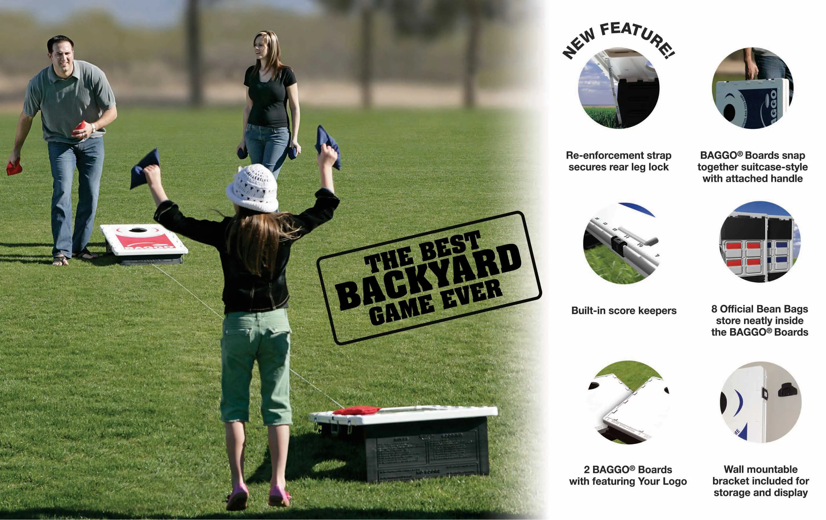 Line Roots Looks Good From Here Portable 2x3 Cornhole Bean Bag Toss Baggo Game