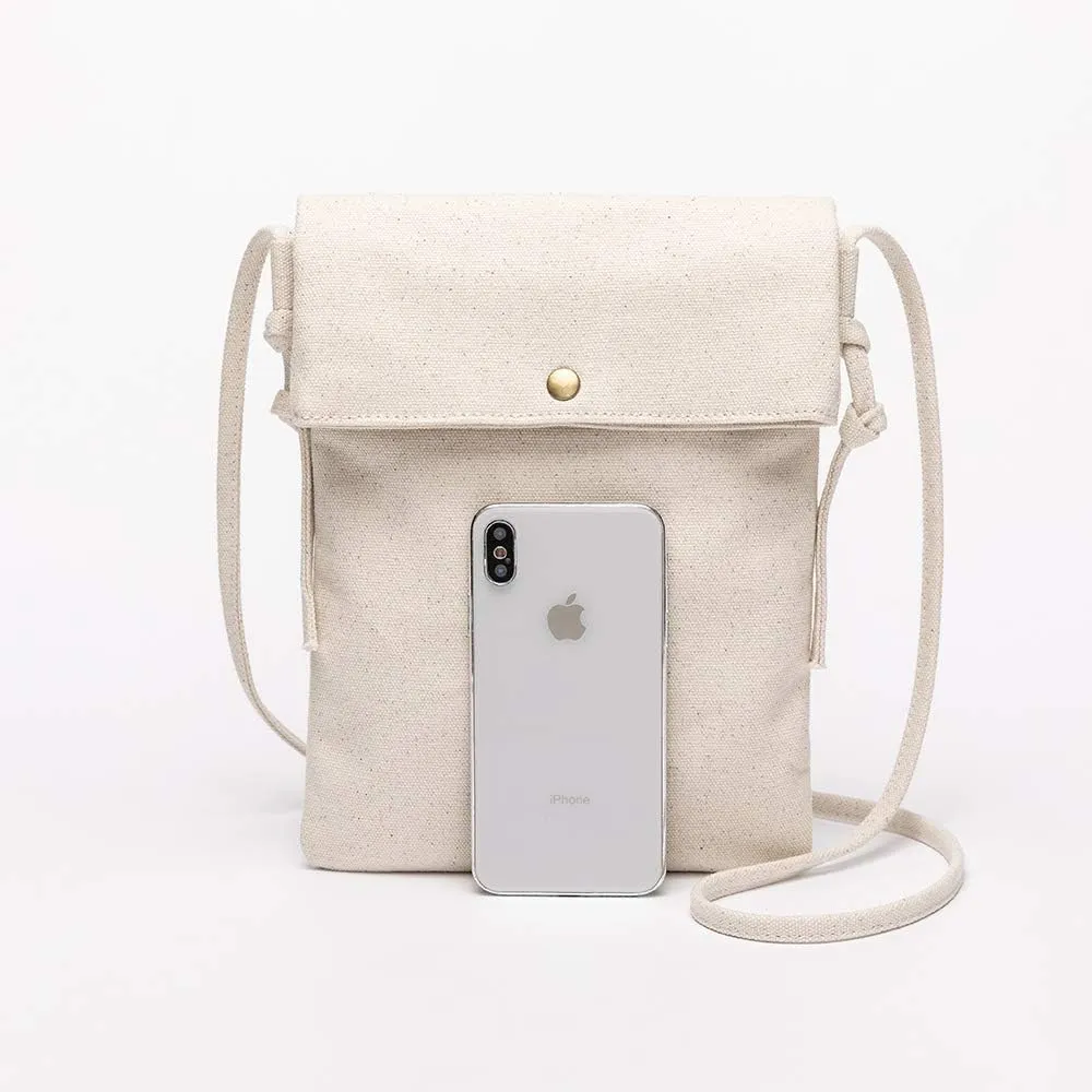 Literature and art small fresh fairy canvas messenger bag ins student shoulder canvas bag small bag mobile phone bag