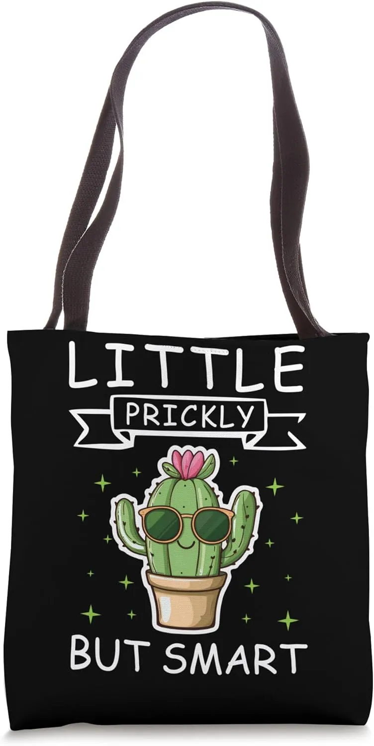 Little Prickly But Smart Cute Cactus Tote Bag