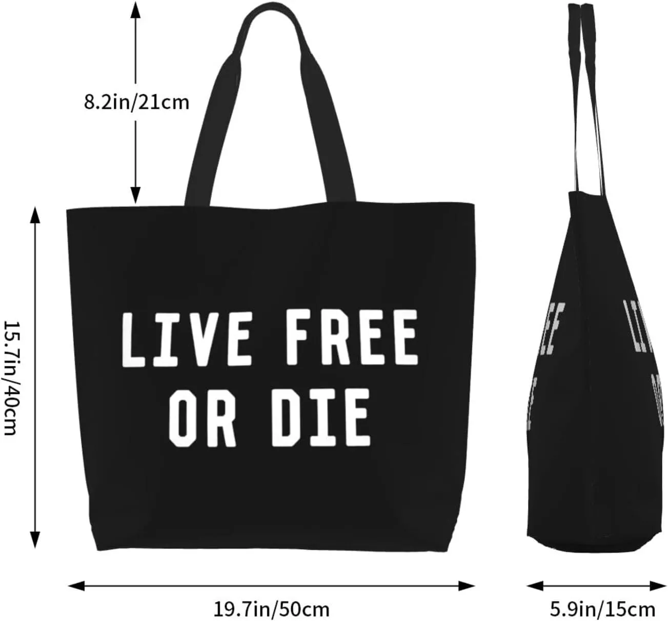 Live Free Or Die Our Banner Women's Lightweight Canvas Handbag Waterproof Reusable Shopping Bag