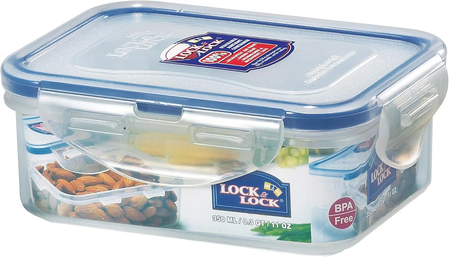 LOCK & LOCK - HPL806S6 Easy Essentials Food Storage Container/Bin Set - 11.8 Oz (Pack of 6), Clear