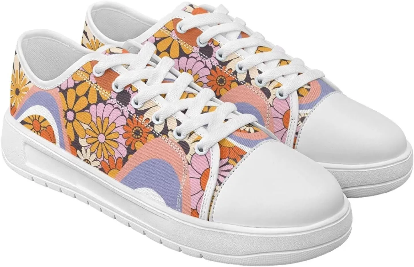Low Tops Canvas Shoes for Women Girl Classic Lace Up Fashion Sneaker Street Casual Canvas Shoes No Laces 5.5-13.5