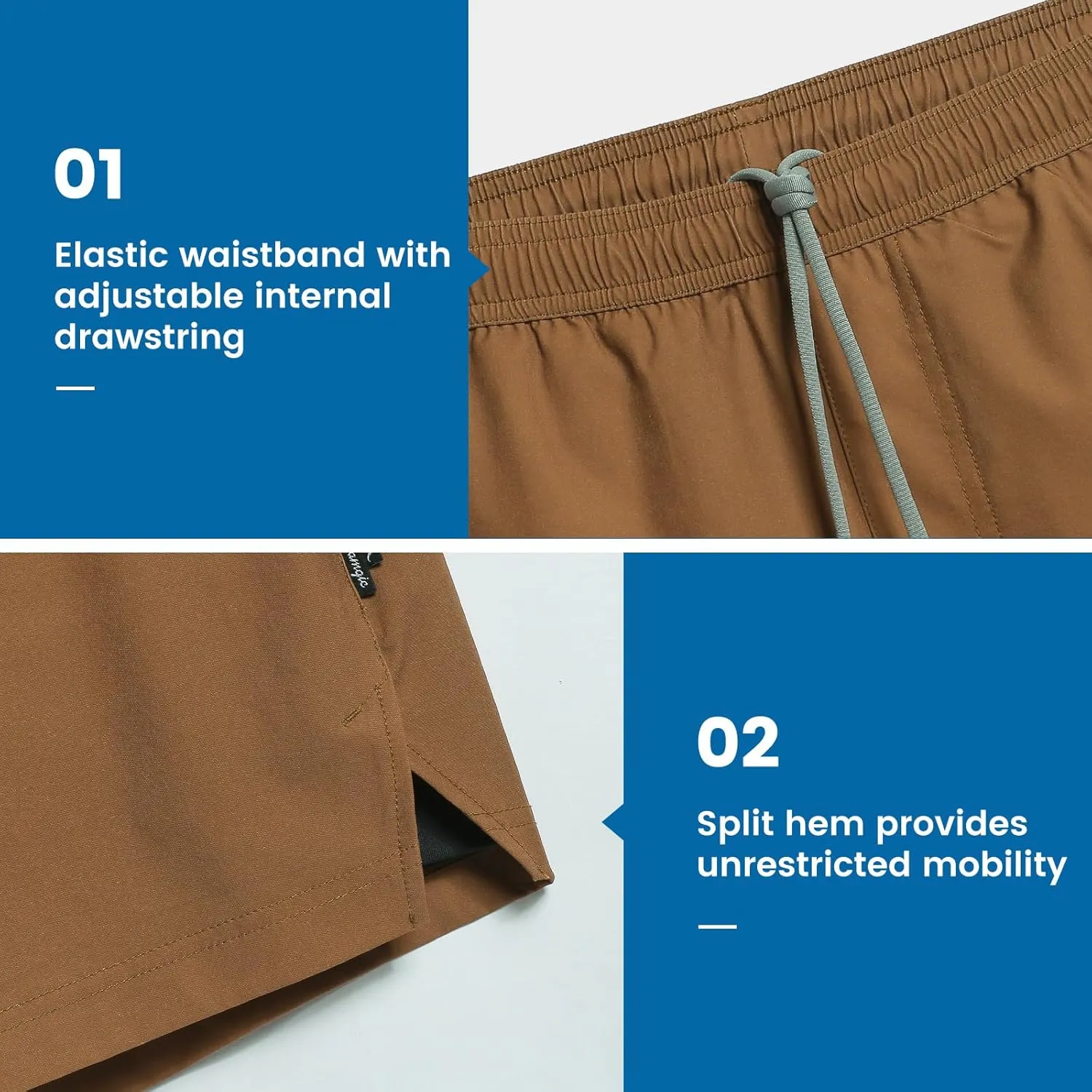maamgic Gym Shorts for Men 7 inch with Liner Stretch 2 in 1 Workout Shorts Men Quick Dry Athletic Shorts