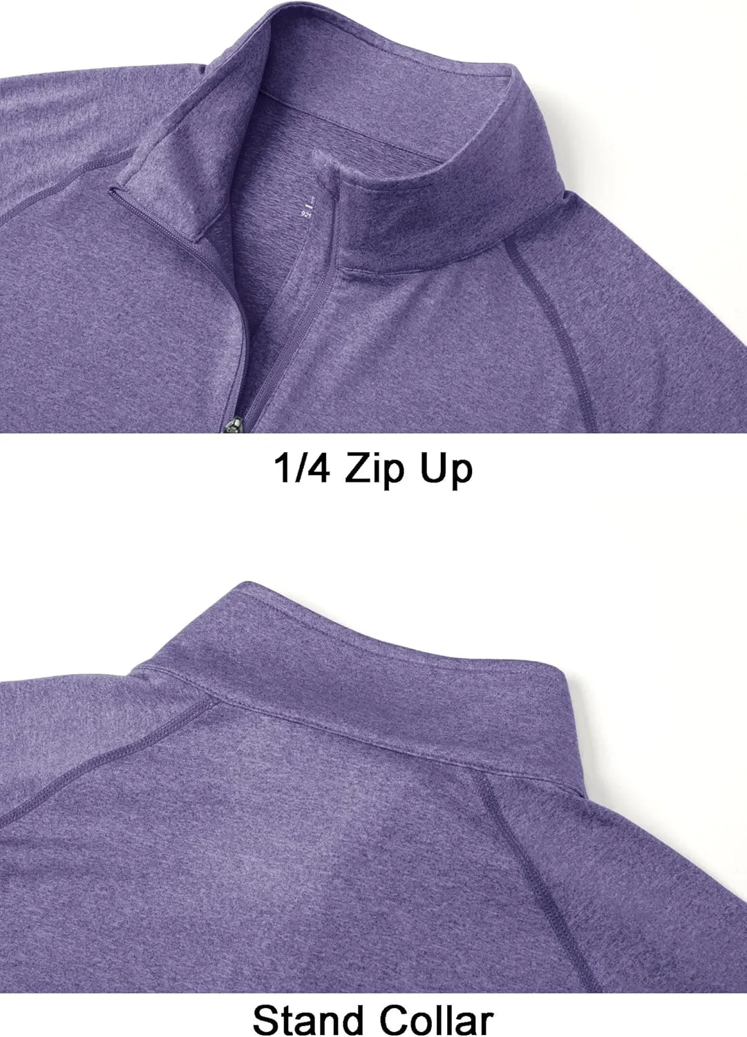 MAGCOMSEN Men's 1/4 Zip Pullover UPF 50  Long Sleeve Sun Protection Sports Shirts Lightweight Athletic Workout Shirt