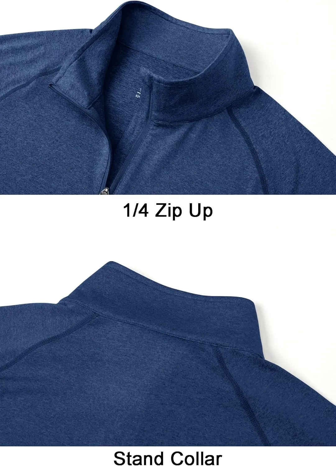 MAGCOMSEN Men's 1/4 Zip Pullover UPF 50  Long Sleeve Sun Protection Sports Shirts Lightweight Athletic Workout Shirt