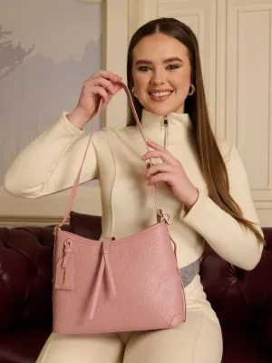 Magnolia Claire Embossed Crossbody Bag Pink