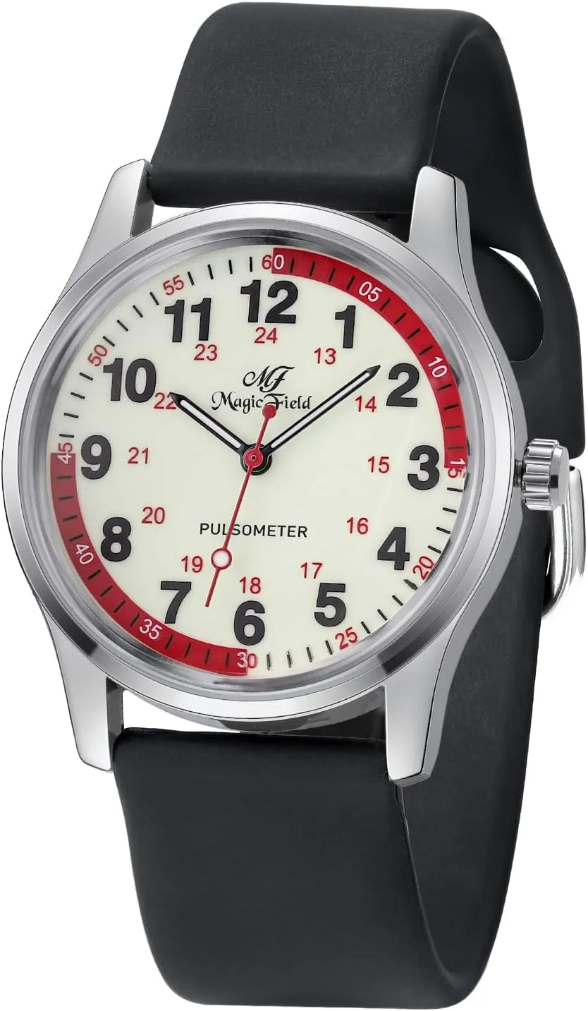 ManChDa Nurse Watch Nursing Watch Analog Medical Watches with Second Hand Easy to Read