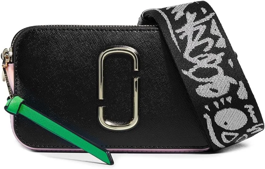 Marc Jacobs Women's Snapshot Camera Bag, Black/Baby Pink, One Size