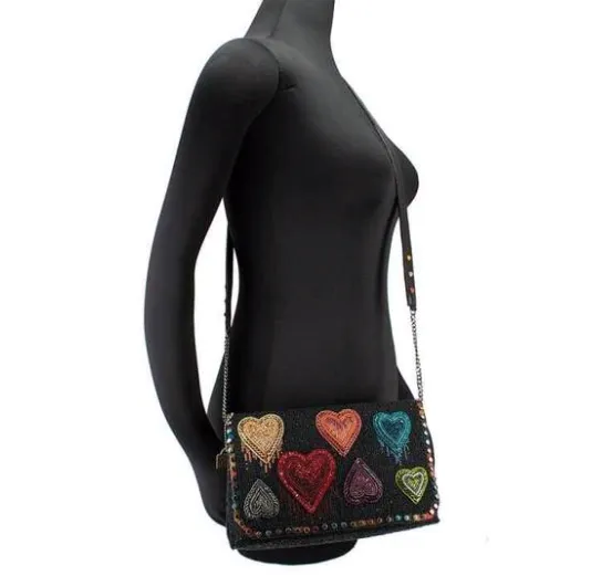 Mary Frances Heart to Heart Crossbody Handbag