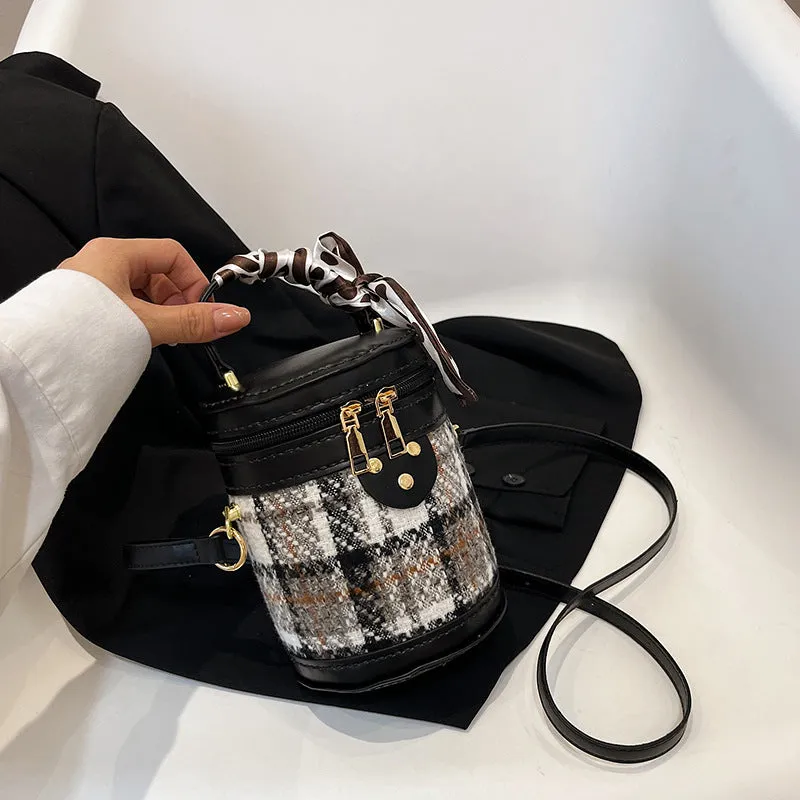 Material Rhombus Portable Homemade Fashion Western Style Bags