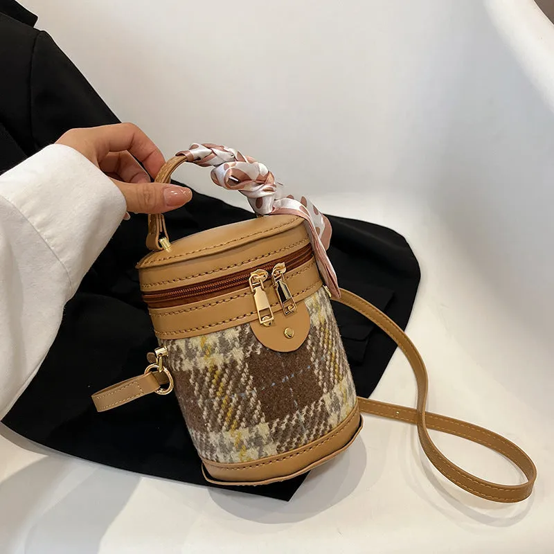 Material Rhombus Portable Homemade Fashion Western Style Bags