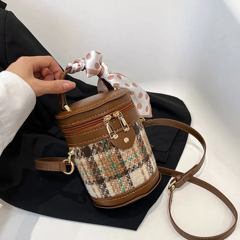 Material Rhombus Portable Homemade Fashion Western Style Bags