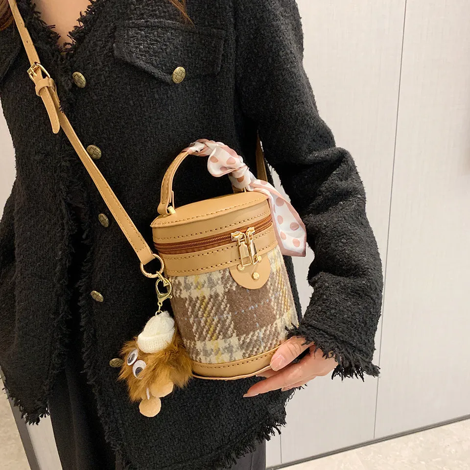 Material Rhombus Portable Homemade Fashion Western Style Bags