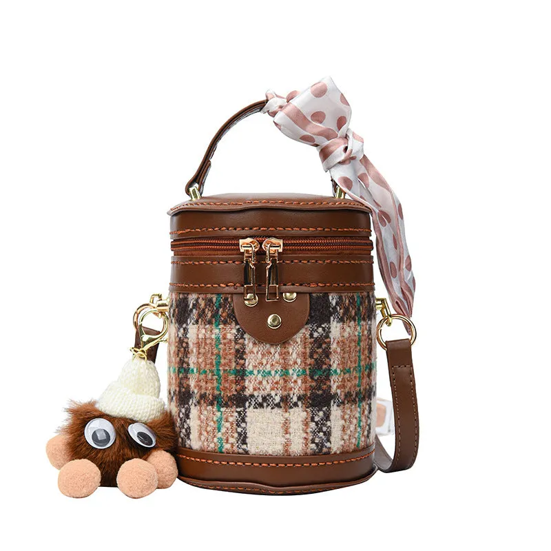 Material Rhombus Portable Homemade Fashion Western Style Bags