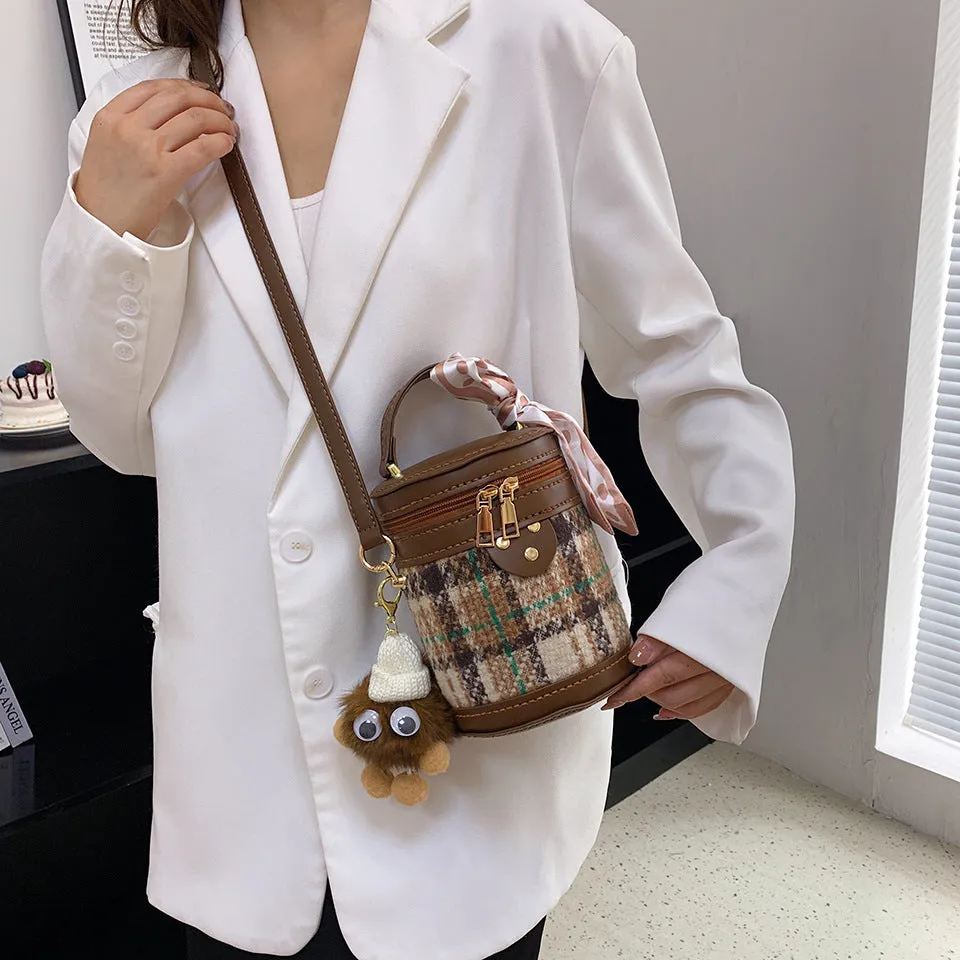 Material Rhombus Portable Homemade Fashion Western Style Bags